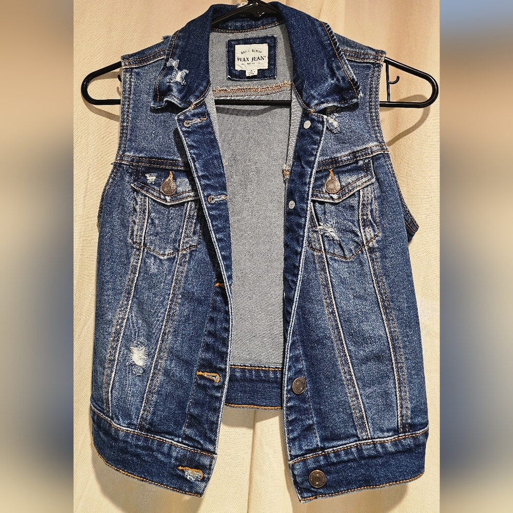 Wax Jean Blue Denim Vest